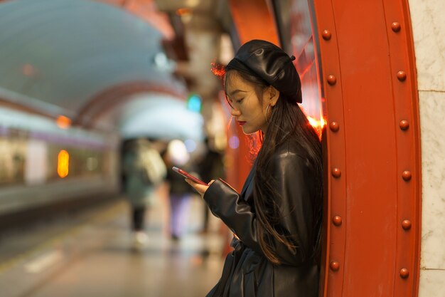 Japanese Girl On A Train